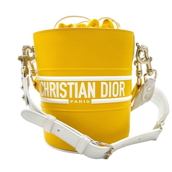 DIOR Yellow Leather Shoulder Bag - Picture 1 of 5